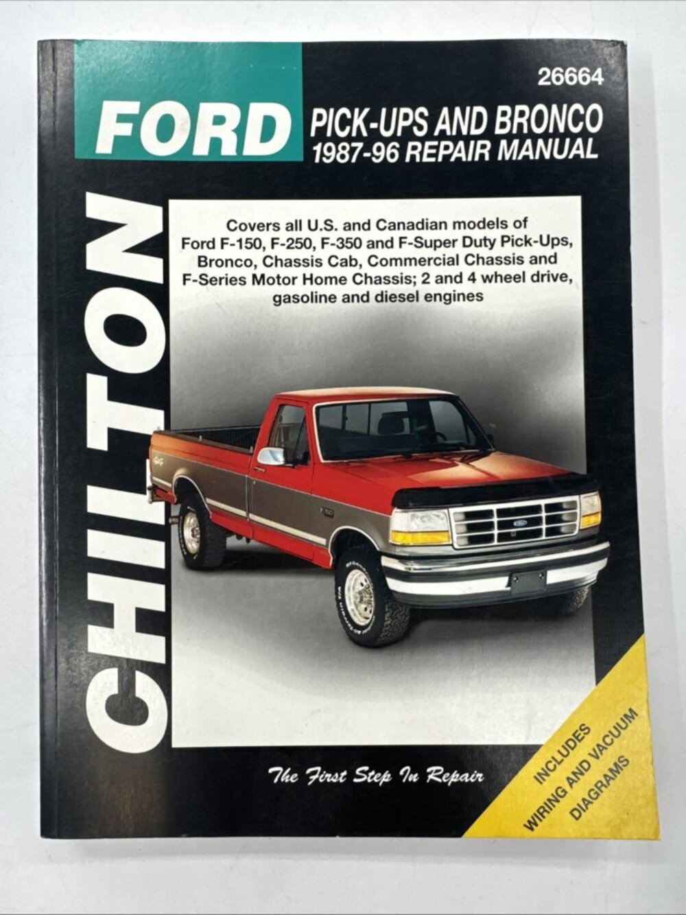 Chilton 26664 Ford Pick-Ups Bronco 1987-96 Repair Manual F150 F250 Paperback